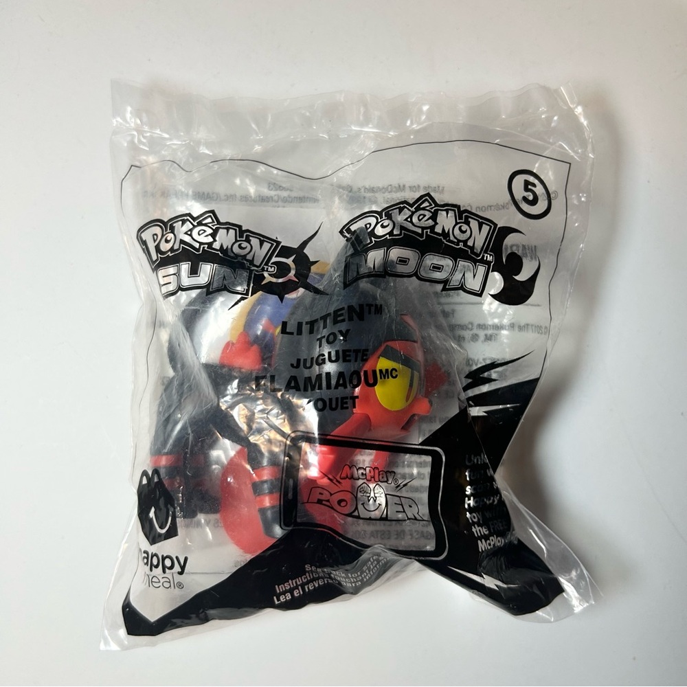 2017 McDonald's Happy Meal Kids Toy Pokemon Sun Moon Litten #5
